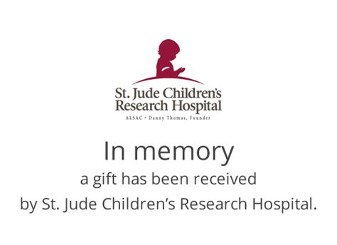 saint jude donations in memory.